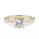 Joan Cushion Cut Lab Grown Diamond 18Kt Yellow Gold Engagement Ring
