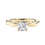 Bianca Cushion Cut Lab Grown Diamond 18Kt Yellow Gold Engagement Ring
