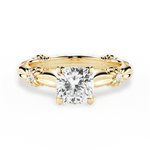 Claire Cushion Cut Lab Grown Diamond 18Kt Yellow Gold Engagement Ring