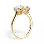 Lana Emerald Cut Lab Grown Diamond 18Kt Yellow Gold Engagement Ring - View 2
