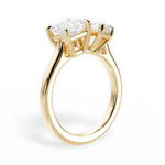 Lorraine Emerald Cut Lab Grown Diamond 18Kt Yellow Gold Engagement Ring - View 4