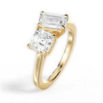 Leticia Emerald Cut Lab Grown Diamond 18Kt Yellow Gold Engagement Ring - View 2