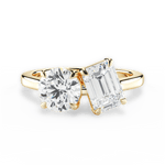 Georgia Emerald Cut Lab Grown Diamond 18Kt Yellow Gold Engagement Ring