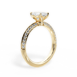 Gail Emerald Cut Lab Grown Diamond 18Kt Yellow Gold Engagement Ring - View 3