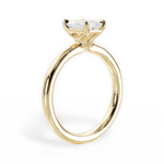 Angela Emerald Cut Lab Grown Diamond 18Kt Yellow Gold Engagement Ring - View 2