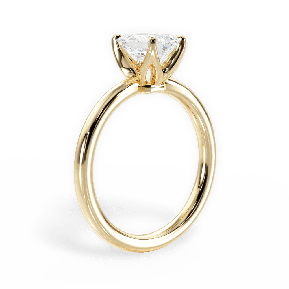 Abigail Emerald Cut Lab Grown Diamond 18Kt Yellow Gold Engagement Ring - View 4