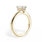 Brianna Emerald Cut Lab Grown Diamond 18Kt Yellow Gold Engagement Ring - View 4