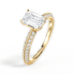 Gail Emerald Cut Lab Grown Diamond 18Kt Yellow Gold Engagement Ring - View 4