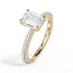 Kristen Emerald Cut Lab Grown Diamond 18Kt Yellow Gold Engagement Ring - View 4