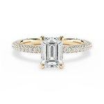Kristen Emerald Cut Lab Grown Diamond 18Kt Yellow Gold Engagement Ring
