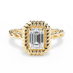 Belinda Emerald Cut Lab Grown Diamond 18Kt Yellow Gold Engagement Ring