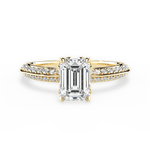 Gail Emerald Cut Lab Grown Diamond 18Kt Yellow Gold Engagement Ring