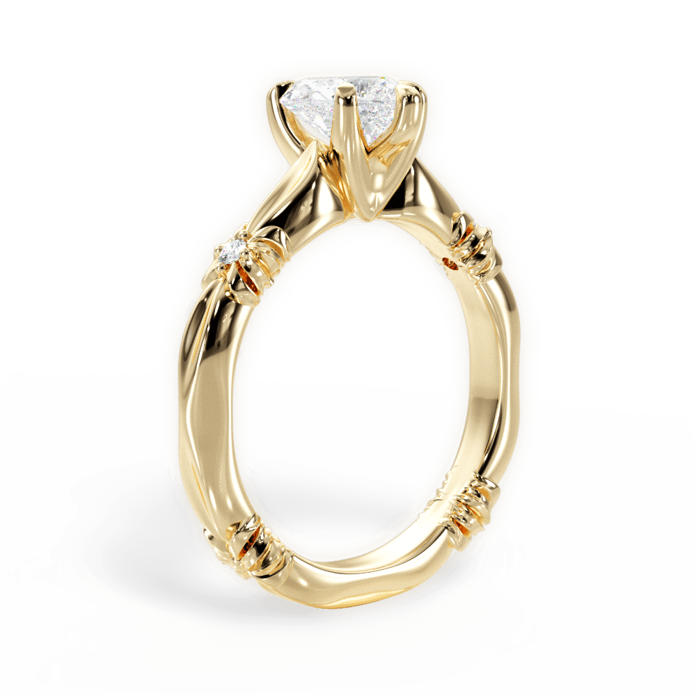 Claire Heart Cut Lab Grown Diamond 18Kt Yellow Gold Engagement Ring - View 3