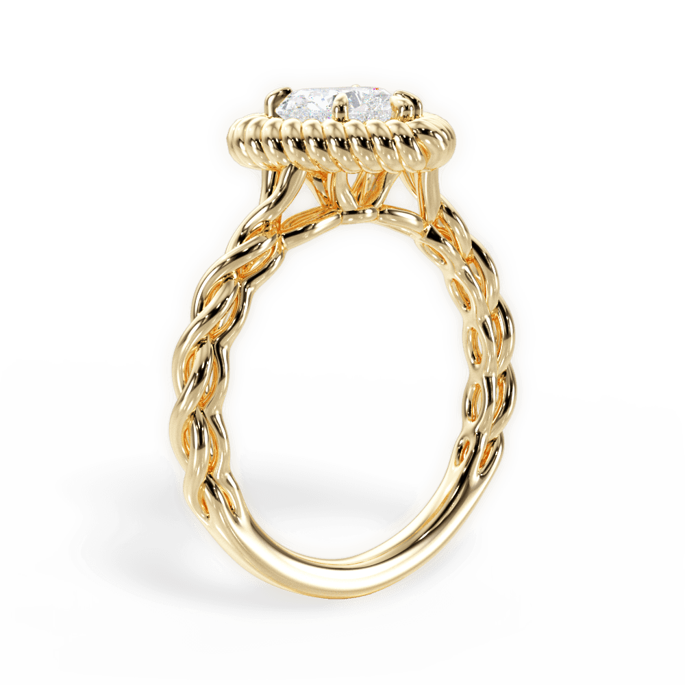 Belinda Heart Cut Lab Grown Diamond 18Kt Yellow Gold Engagement Ring - View 3