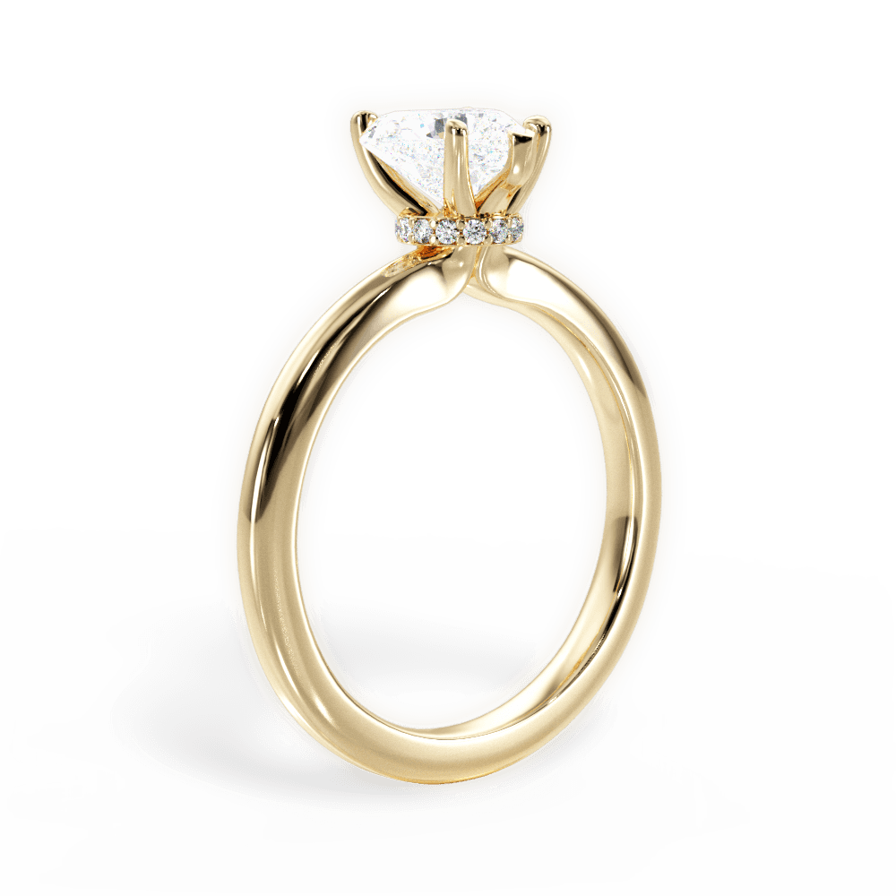 Cara Heart Cut Lab Grown Diamond 18Kt Yellow Gold Engagement Ring - View 2