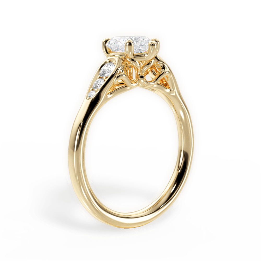 Cecilia Heart Cut Lab Grown Diamond 18Kt Yellow Gold Engagement Ring - View 4