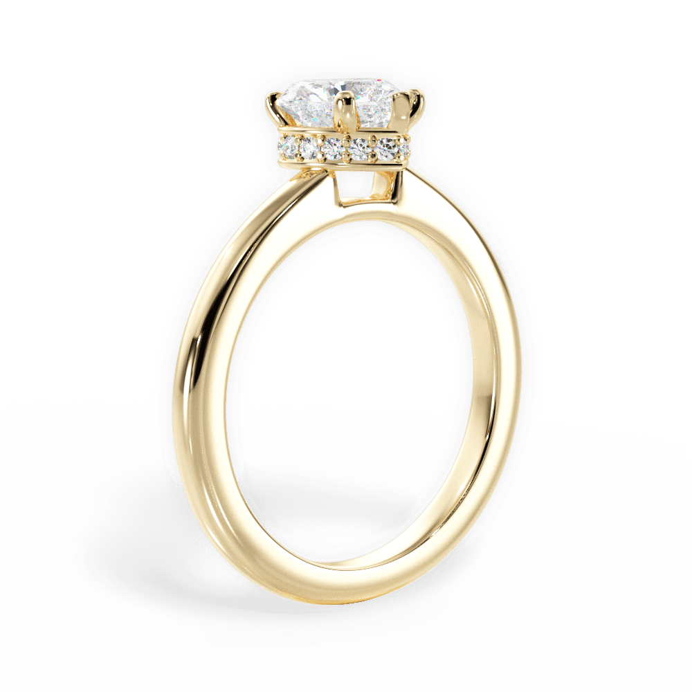 Brianna Heart Cut Lab Grown Diamond 18Kt Yellow Gold Engagement Ring - View 4