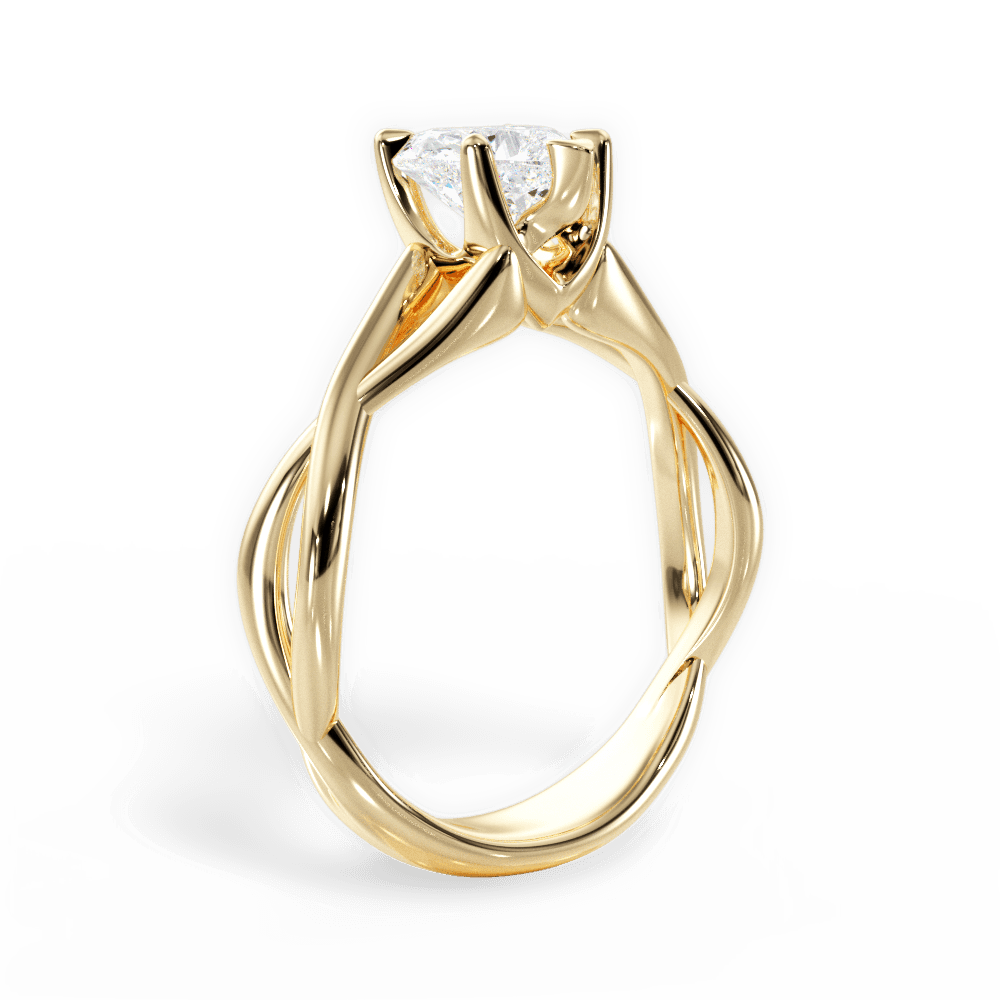 Aubrey Heart Cut Lab Grown Diamond 18Kt Yellow Gold Engagement Ring - View 3