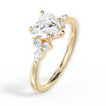 Cynthia Heart Cut Lab Grown Diamond 18Kt Yellow Gold Engagement Ring - View 3
