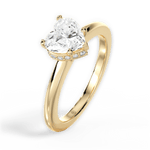 Brianna Heart Cut Lab Grown Diamond 18Kt Yellow Gold Engagement Ring - View 2
