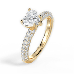 Kylie Heart Cut Lab Grown Diamond 18Kt Yellow Gold Engagement Ring - View 2