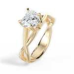 Aubrey Heart Cut Lab Grown Diamond 18Kt Yellow Gold Engagement Ring - View 2