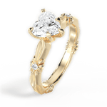Claire Heart Cut Lab Grown Diamond 18Kt Yellow Gold Engagement Ring - View 4