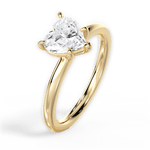 Angela Heart Cut Lab Grown Diamond 18Kt Yellow Gold Engagement Ring - View 4