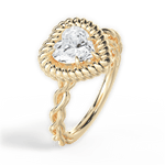 Belinda Heart Cut Lab Grown Diamond 18Kt Yellow Gold Engagement Ring - View 4