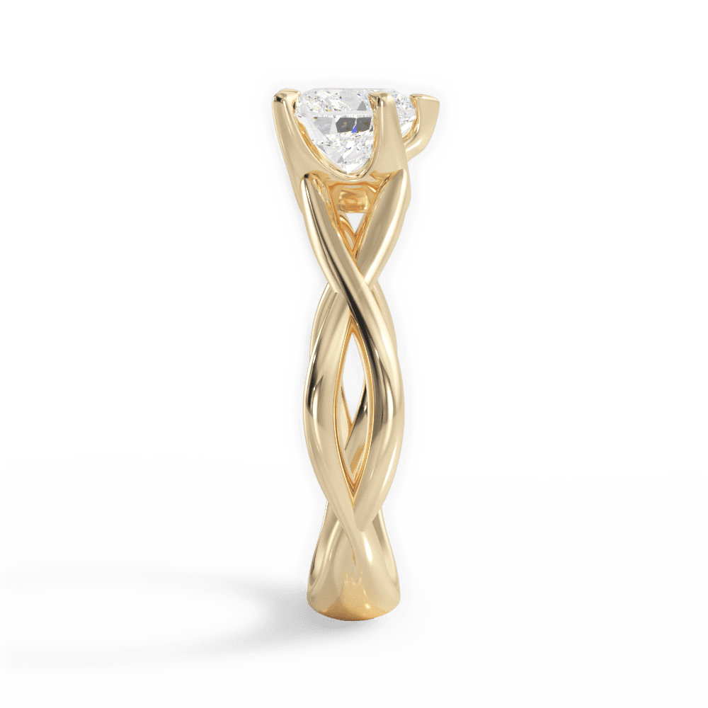 Aubrey Heart Cut Lab Grown Diamond 18Kt Yellow Gold Engagement Ring - View 4