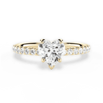 Elsie Heart Cut Lab Grown Diamond 18Kt Yellow Gold Engagement Ring