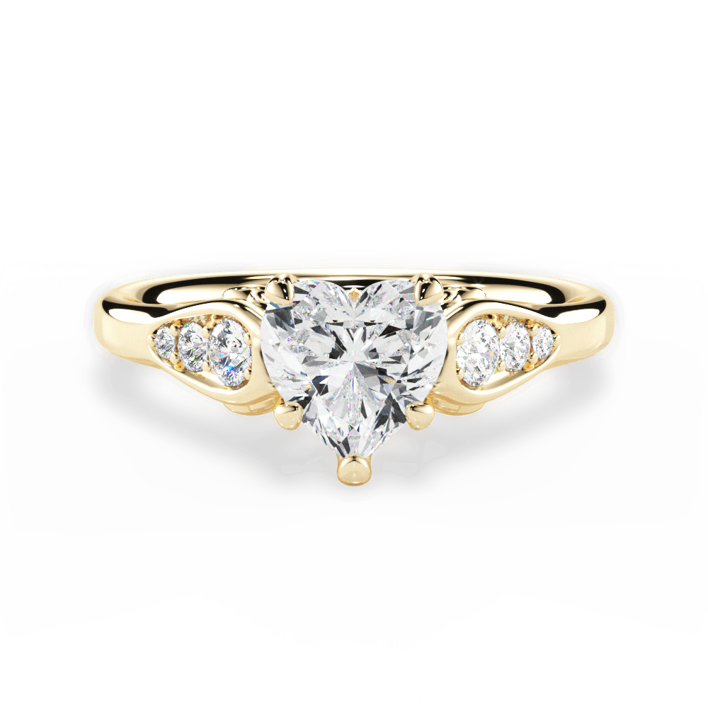Cecilia Heart Cut Lab Grown Diamond 18Kt Yellow Gold Engagement Ring