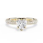 Kira Heart Cut Lab Grown Diamond 18Kt Yellow Gold Engagement Ring