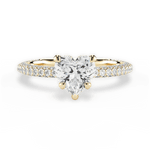 Kristen Heart Cut Lab Grown Diamond 18Kt Yellow Gold Engagement Ring