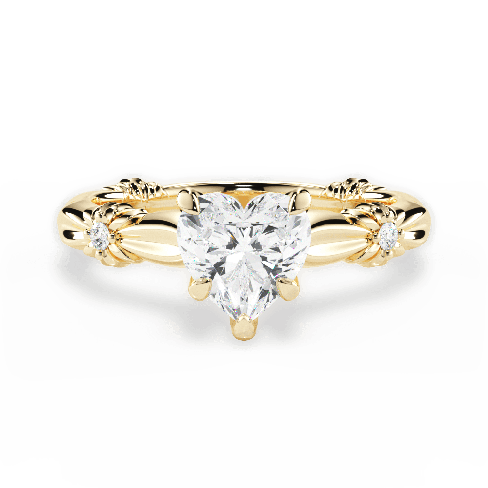 Claire Heart Cut Lab Grown Diamond 18Kt Yellow Gold Engagement Ring