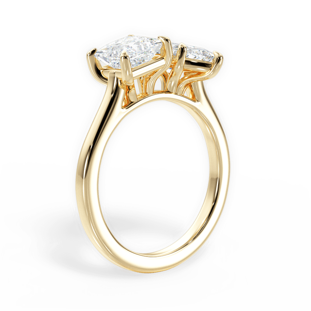 Esther Marquise Cut Lab Grown Diamond 18Kt Yellow Gold Engagement Ring - View 3