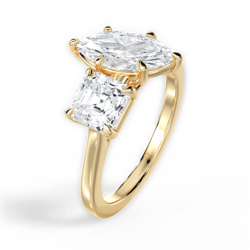 Leticia Marquise Cut Lab Grown Diamond 18Kt Yellow Gold Engagement Ring - View 4