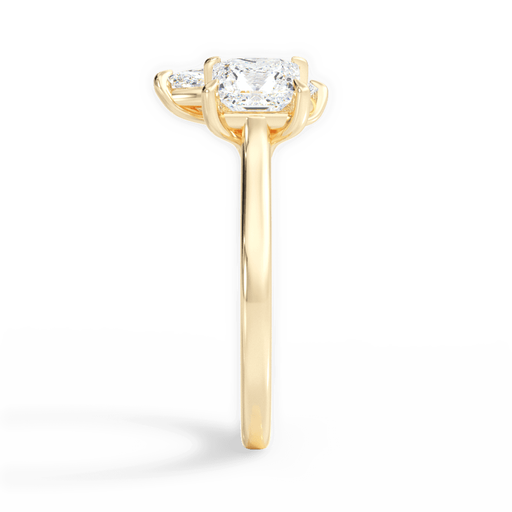 Lorraine Marquise Cut Lab Grown Diamond 18Kt Yellow Gold Engagement Ring - View 2