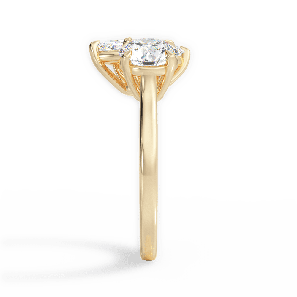 Lana Marquise Cut Lab Grown Diamond 18Kt Yellow Gold Engagement Ring - View 2