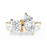 Esther Marquise Cut Lab Grown Diamond 18Kt Yellow Gold Engagement Ring