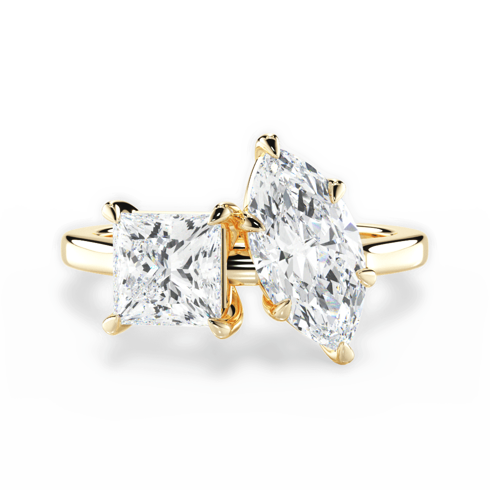 Esther Marquise Cut Lab Grown Diamond 18Kt Yellow Gold Engagement Ring