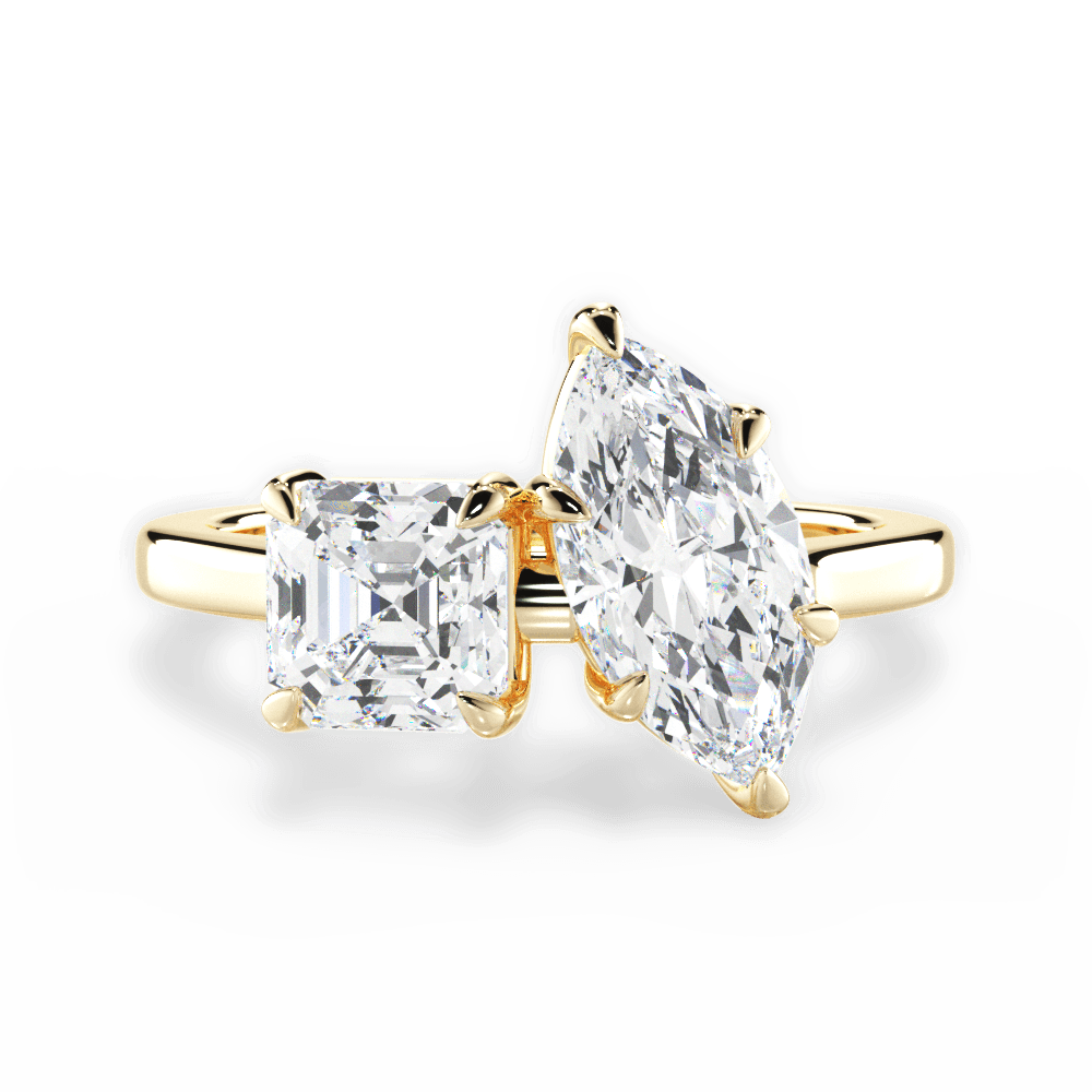Leticia Marquise Cut Lab Grown Diamond 18Kt Yellow Gold Engagement Ring