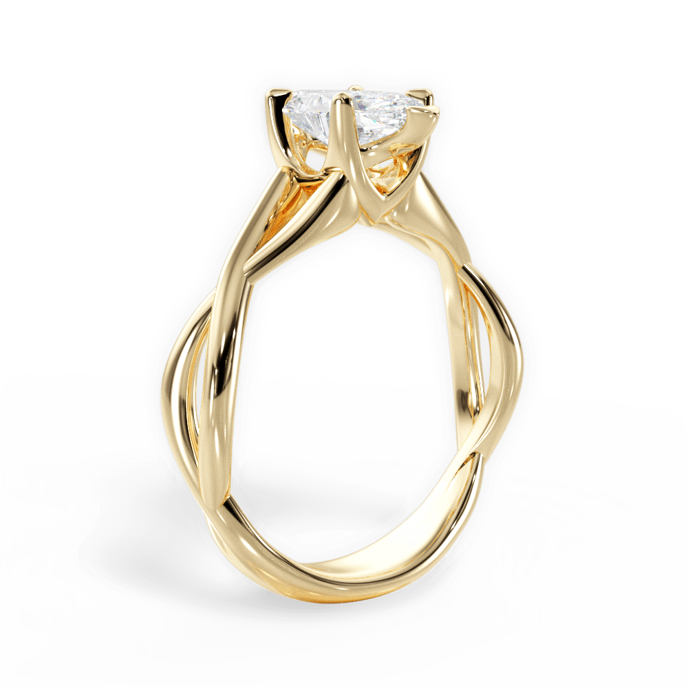 Aubrey Marquise Cut Lab Grown Diamond 18Kt Yellow Gold Engagement Ring - View 4