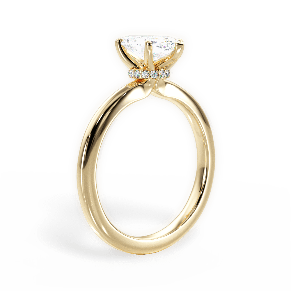 Cara Marquise Cut Lab Grown Diamond 18Kt Yellow Gold Engagement Ring - View 4