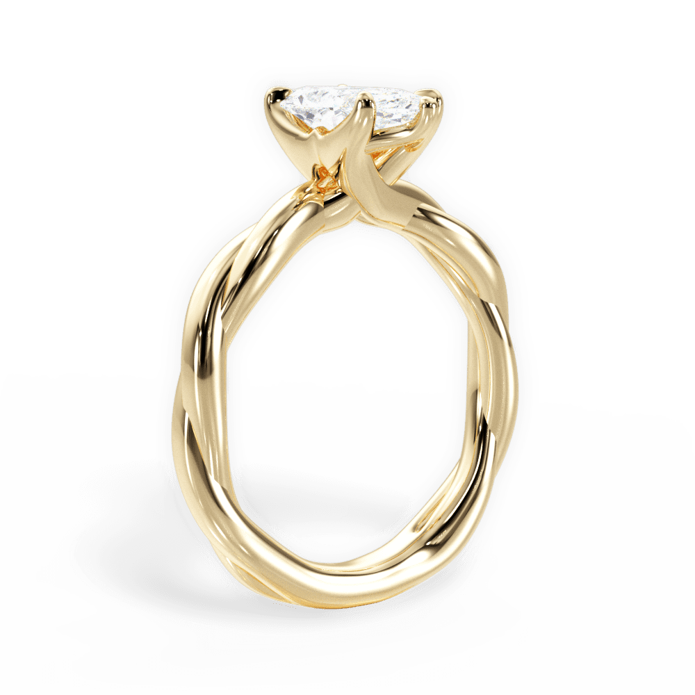 Bianca Marquise Cut Lab Grown Diamond 18Kt Yellow Gold Engagement Ring - View 4