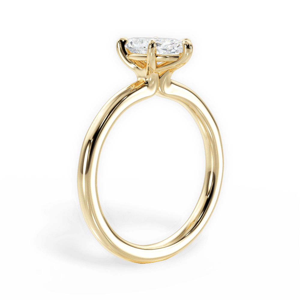 Angela Marquise Cut Lab Grown Diamond 18Kt Yellow Gold Engagement Ring - View 4
