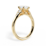 Cecilia Marquise Cut Lab Grown Diamond 18Kt Yellow Gold Engagement Ring - View 4