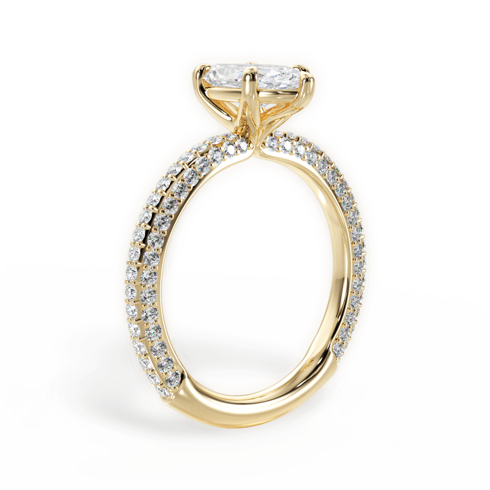 Kristen Marquise Cut Lab Grown Diamond 18Kt Yellow Gold Engagement Ring - View 3