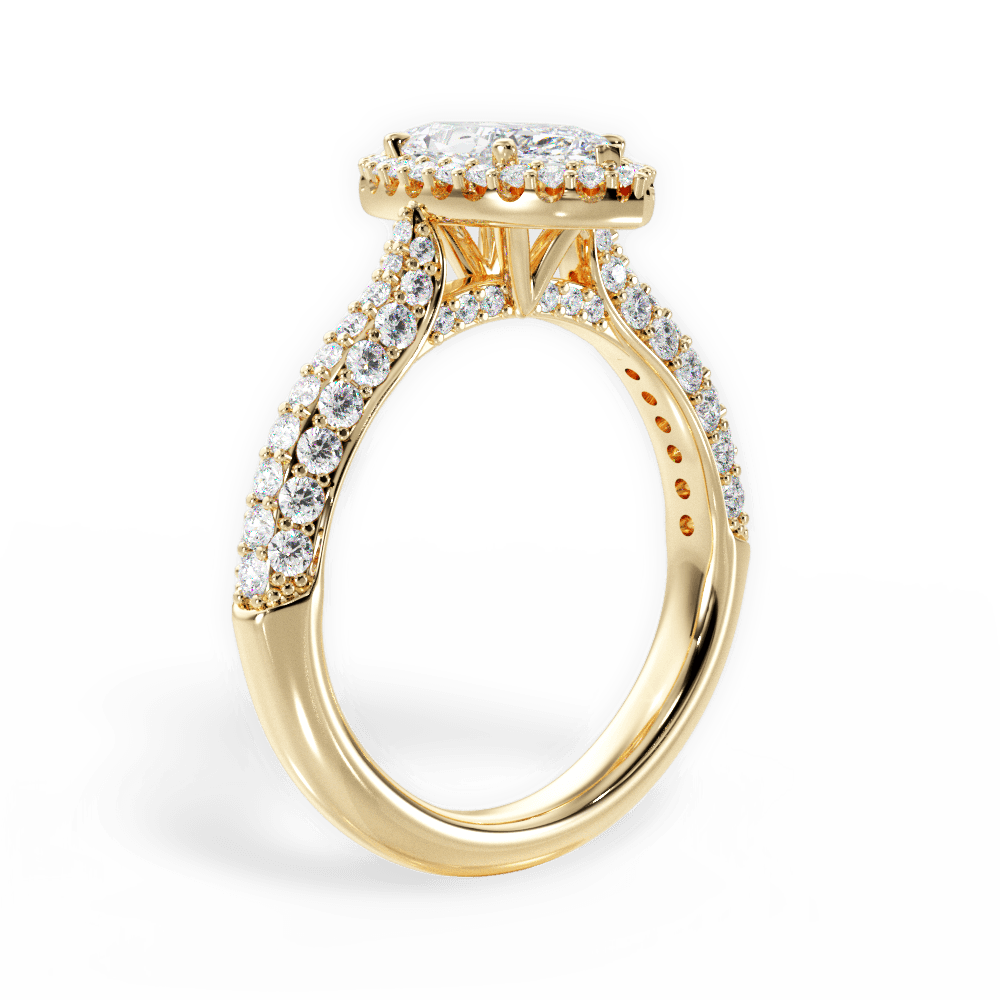 Lucy Marquise Cut Lab Grown Diamond 18Kt Yellow Gold Engagement Ring - View 2