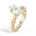 Claire Marquise Cut Lab Grown Diamond 18Kt Yellow Gold Engagement Ring - View 4
